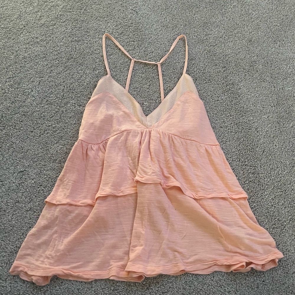 American Eagle Outfitters Coral Spaghetti Strap Top